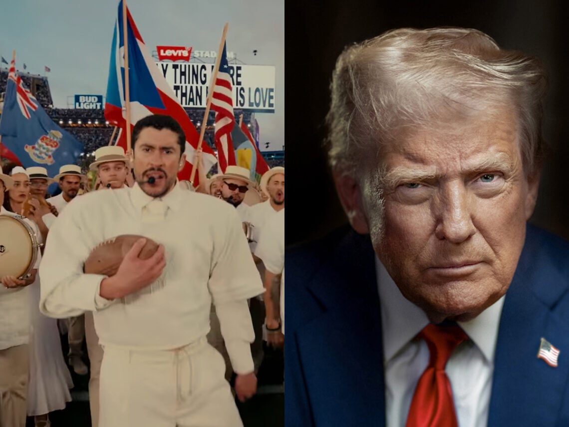 Bad Bunny - Superbowl - President Donald Trump - Split - 2026