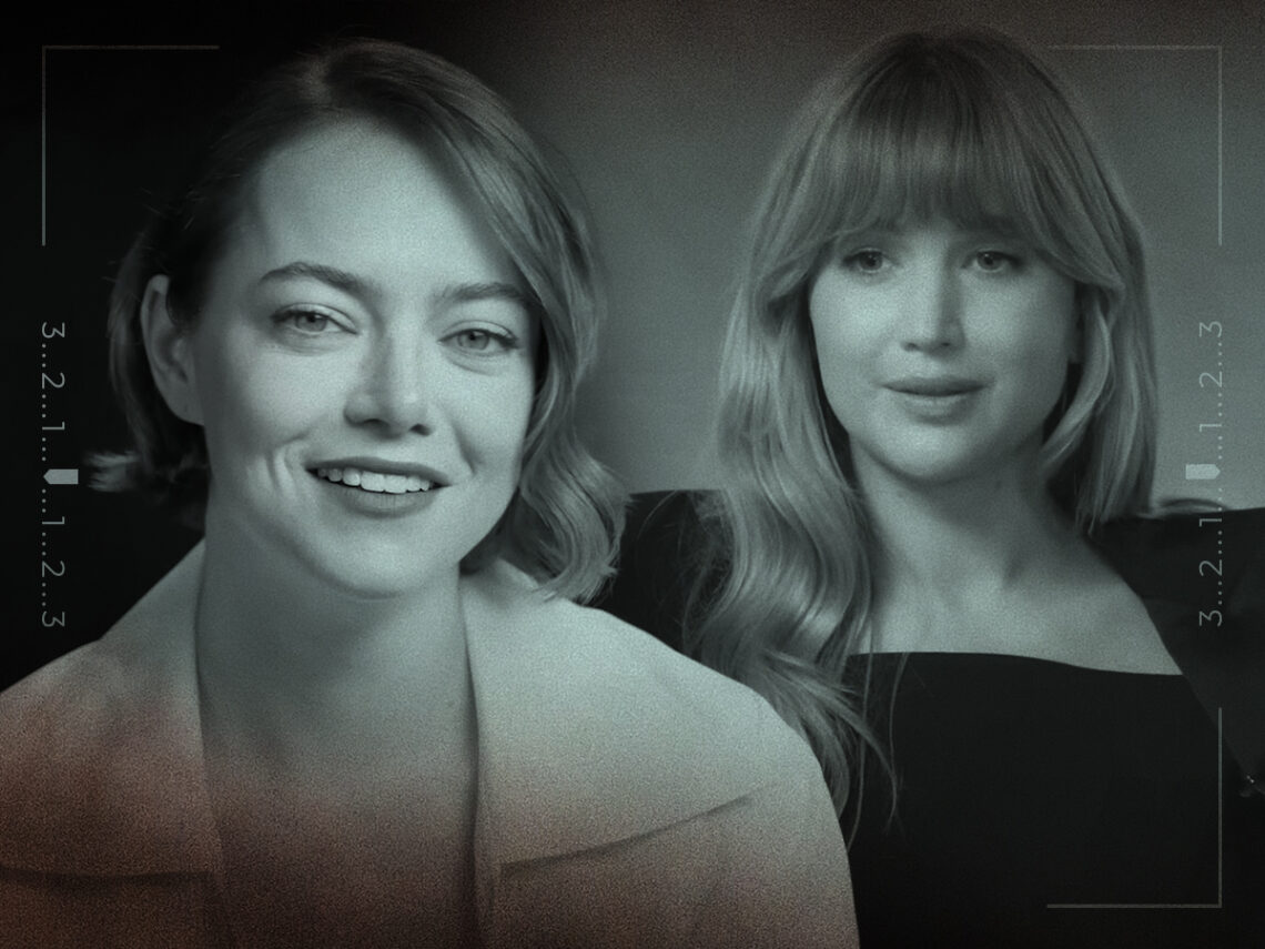 Emma Stone - Jennifer Lawrence - Split