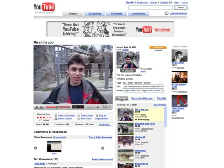 London's V&A reconstructs YouTube and displays first-ever video