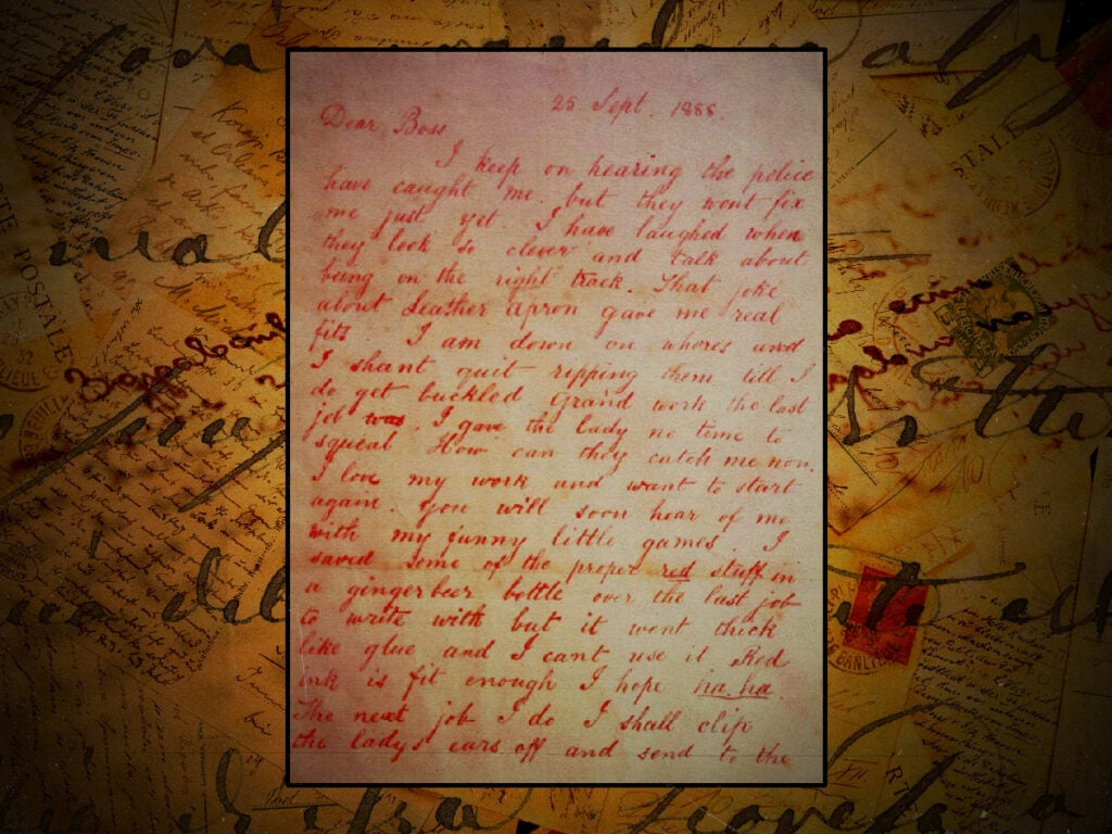 The letter that led to the Jack the Ripper case
