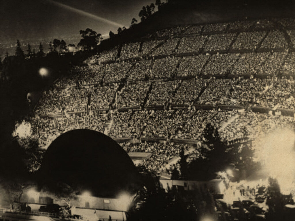 The audience for The Beatles' show at the Hollywood Bowl - 1965.