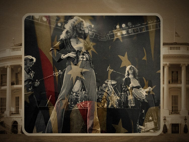“Just us and the flag- when Led Zeppelin boomed from the roof of the White House
