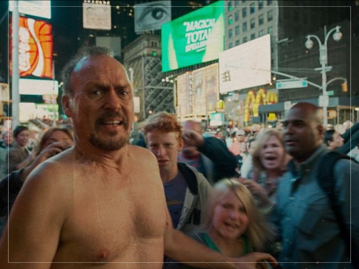 Riggan’s dash through Times Square - Birdman
