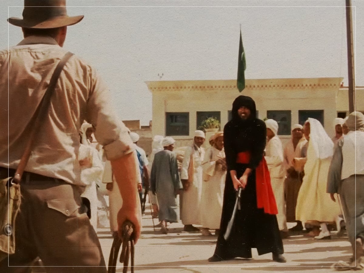 The swordsman standoff - Raiders of the Lost Ark