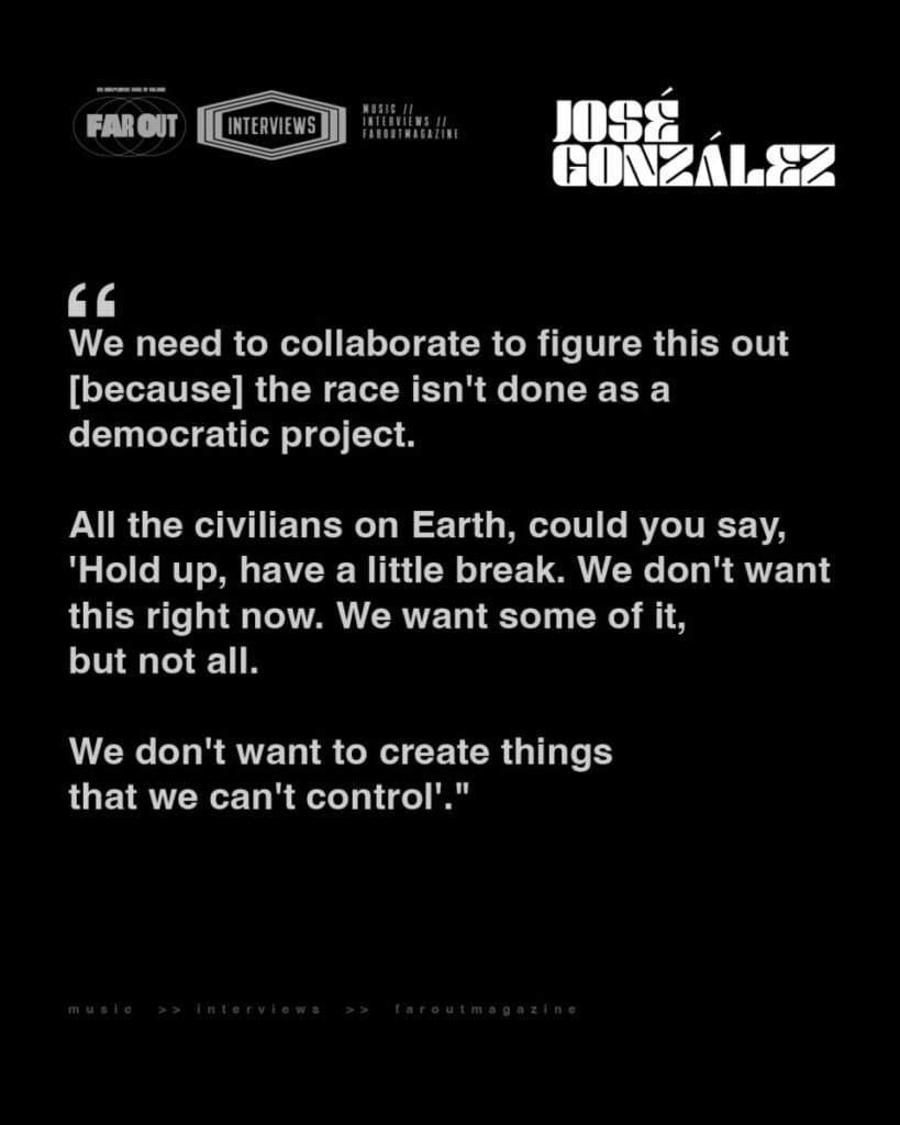 A democratic project- José González is encouraging AI while championing the human