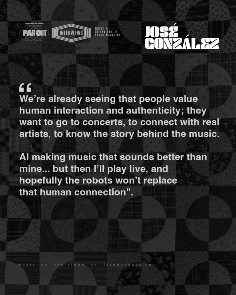 A democratic project- José González is encouraging AI while championing the human -