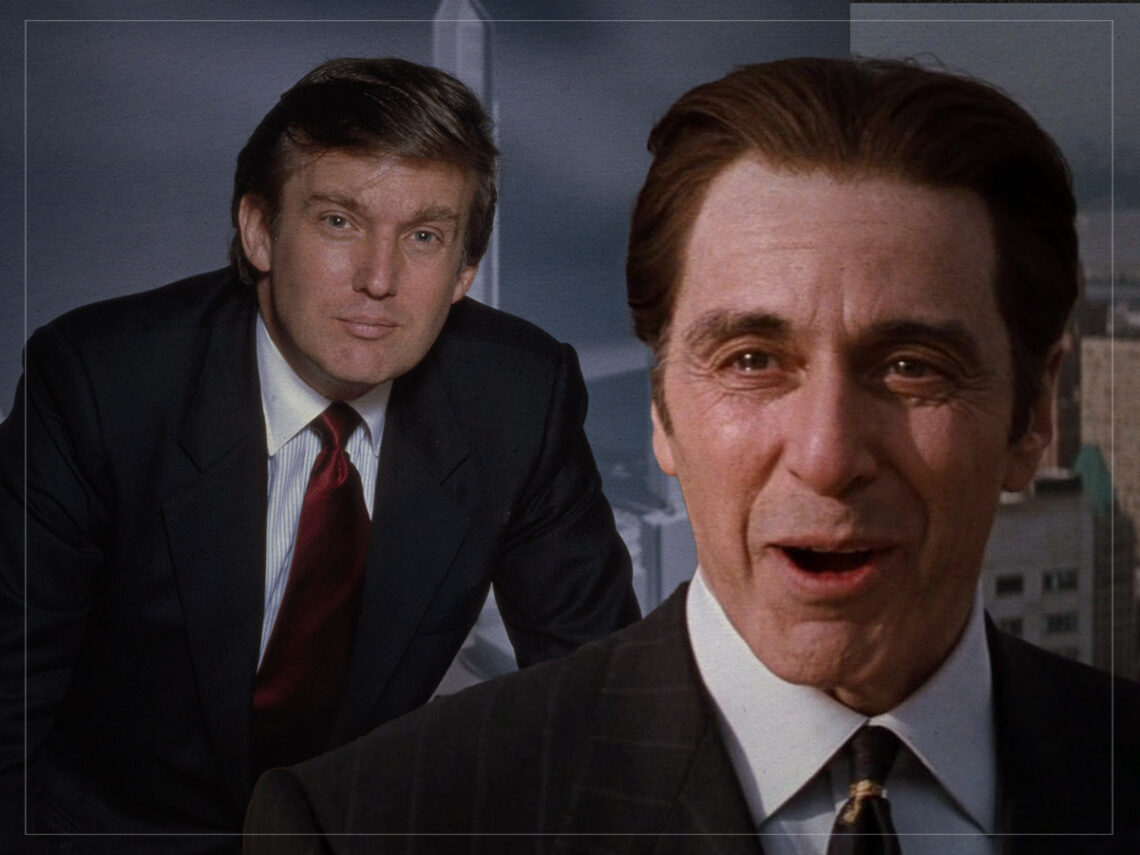 That's his fucking shit-bag apartment- the Al Pacino movie shot inside Donald Trump's house
