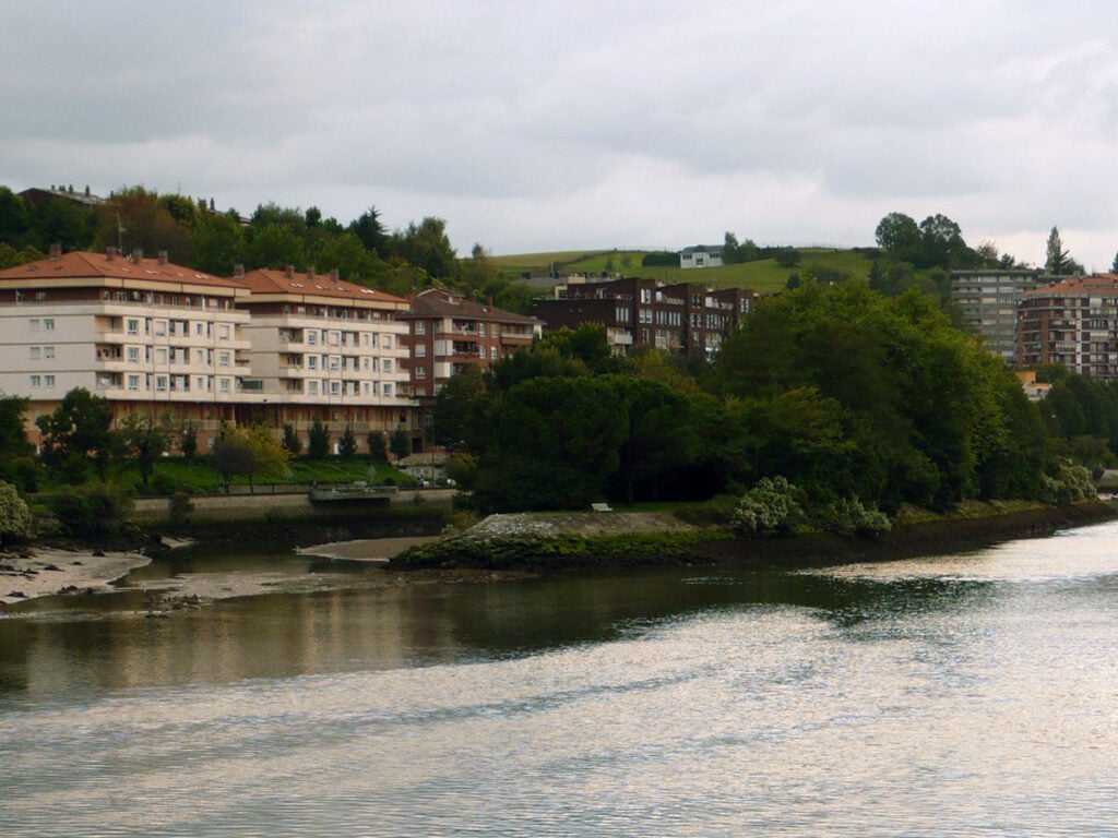 Pheasant Island (Spain/France) from the International Bridge over the Bidasoa River