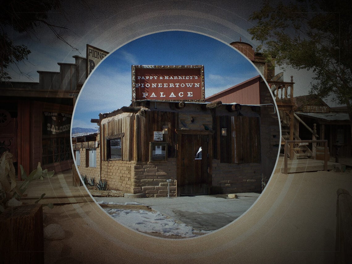 Pioneertown- The California town built as a movie set with a permanent population of over 400
