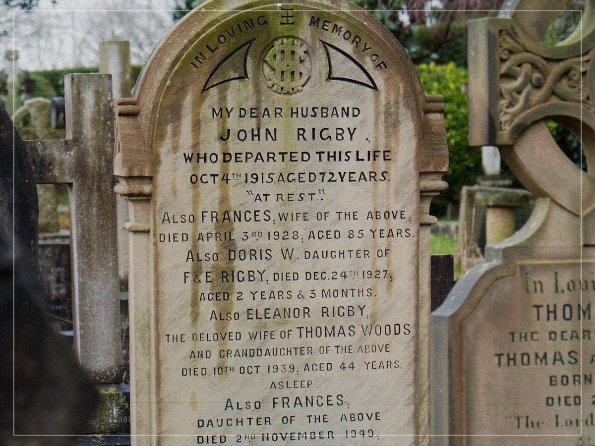 The Eleanor Rigby gravestone