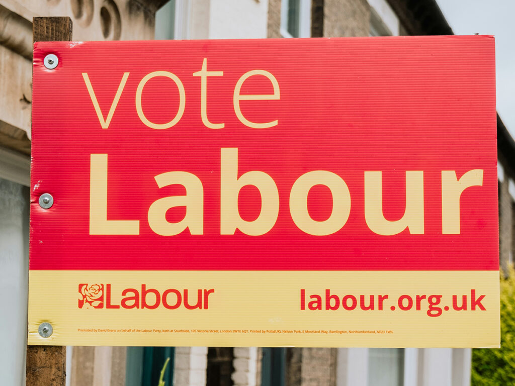Labour Party - UK Labour Party - Vote Labour Sign