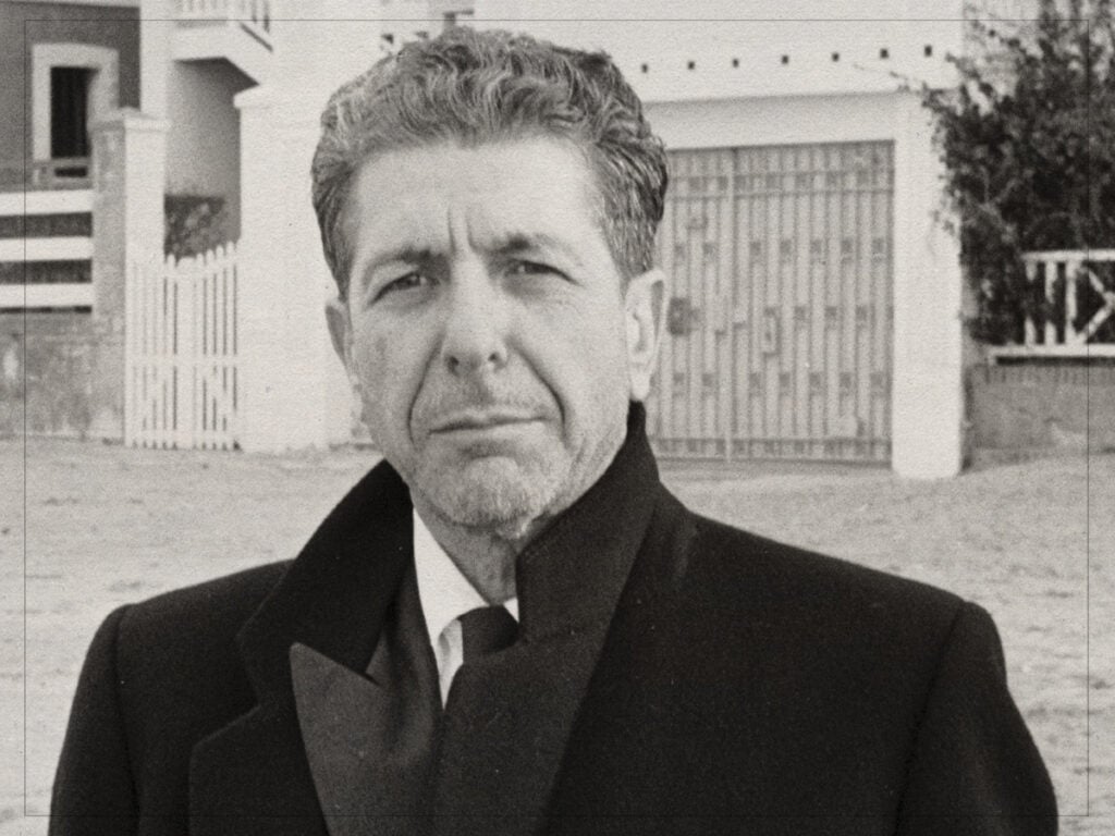 Leonard Cohen photographed in 1988 by Roland Godefroy.