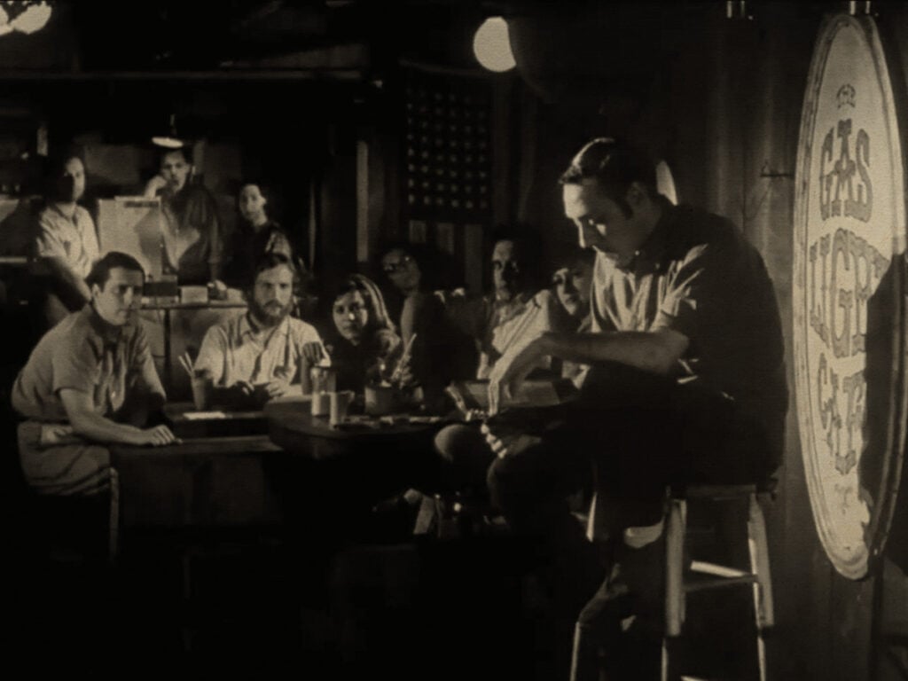 Punters watching a reading in The Gaslight Café - 1962.
