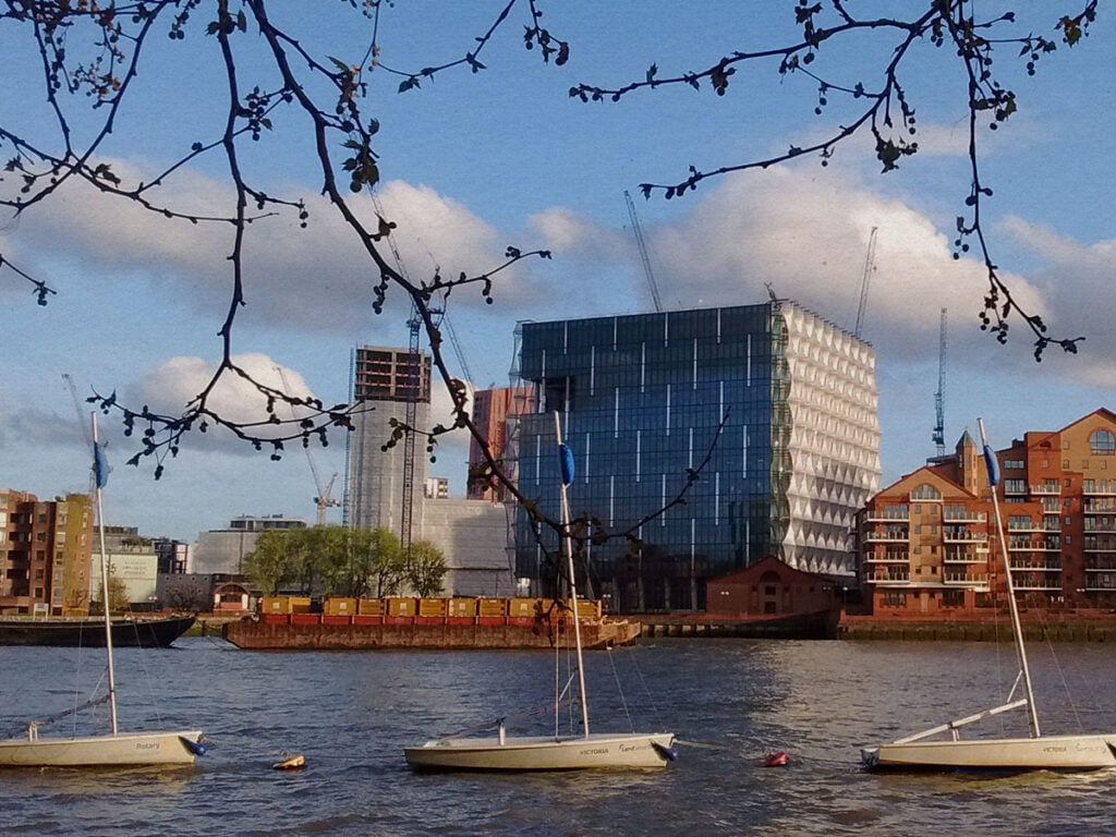 The new American Embassy in Battersea Nine Elms, pictured in 2017.