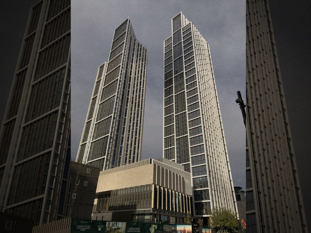 One Nine Elms Towers pictured in October 2023.