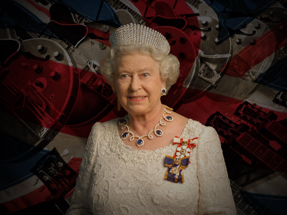 Quando os Quatro Maiores Guitarristas da Grã-Bretanha Encontraram a Rainha Elizabeth no Mesmo Dia