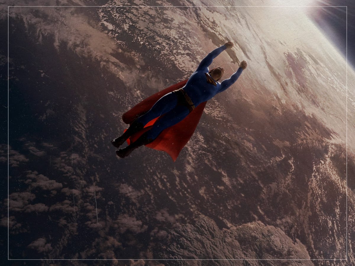 Brandon Routh- Superman Pushes The Mass Into Space in ‘Superman Returns’ (Bryan Singer, 2006)