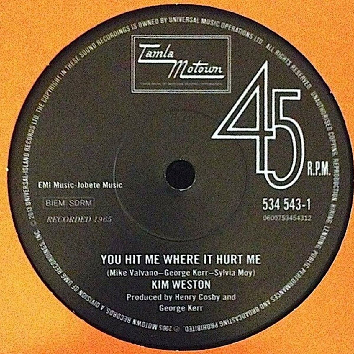 Kim Weston - ‘You Hit Me Where It Hurt’ - 1995