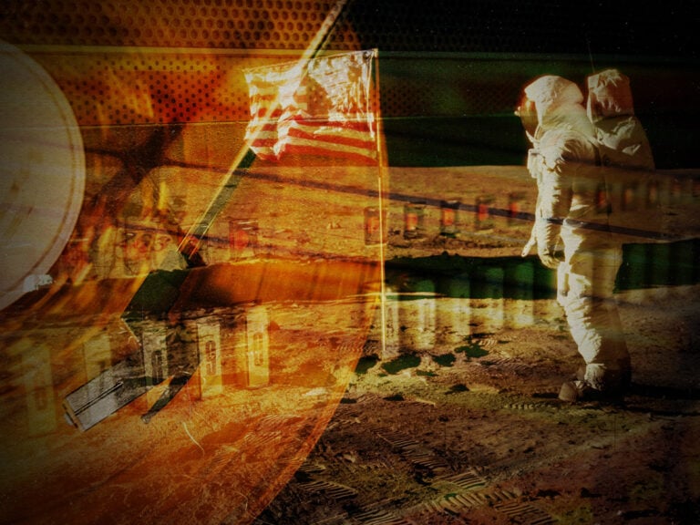 What song was number one when America landed on the moon