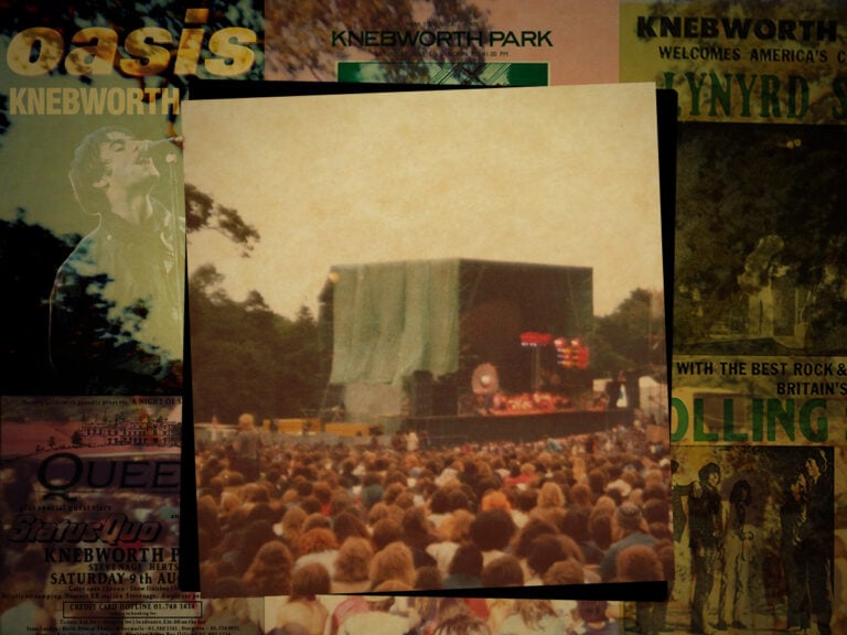 Who were the first Knebworth headliners?